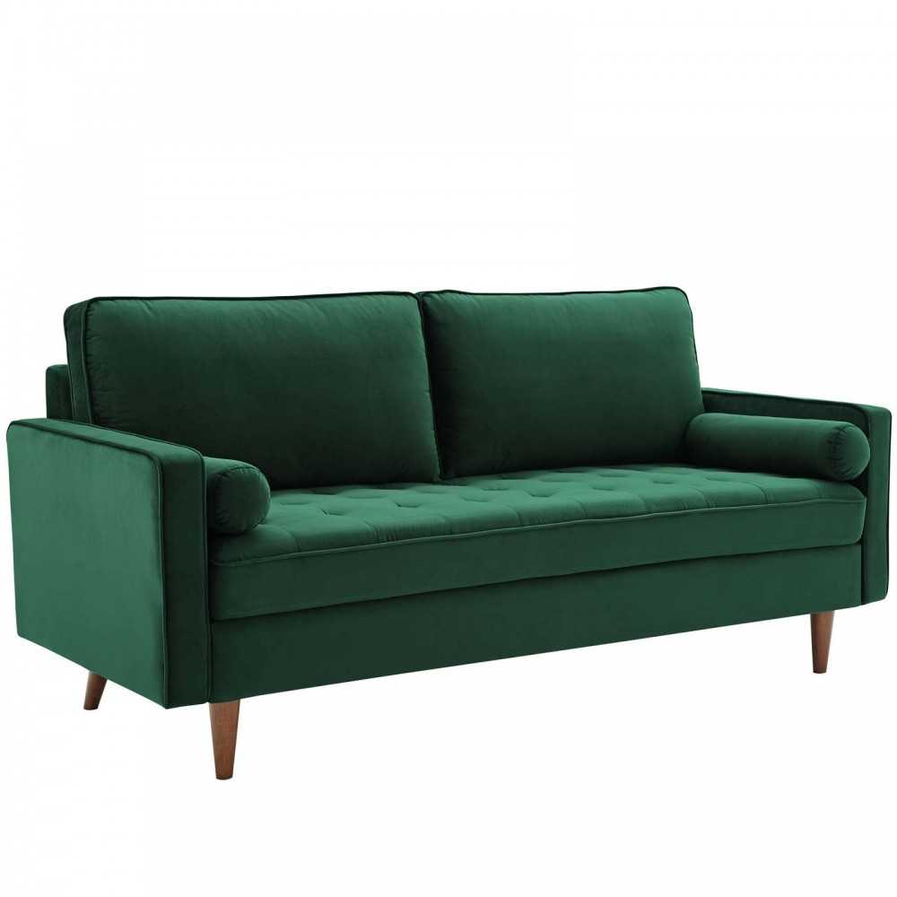 Valour Performance Velvet Sofa, Green