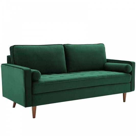 Valour Performance Velvet Sofa, Green