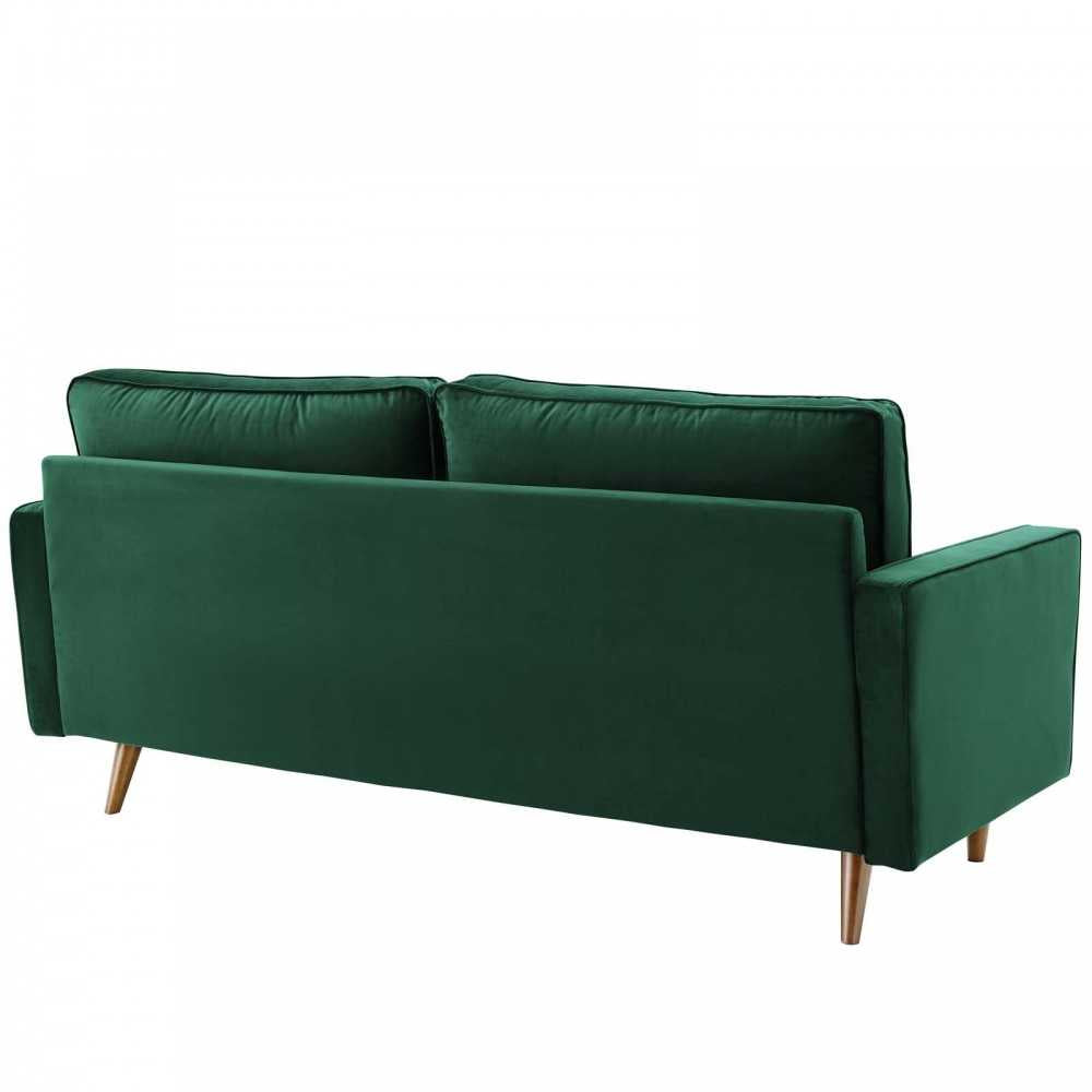 Valour Performance Velvet Sofa, Green