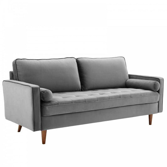 Valour Performance Velvet Sofa, Gray