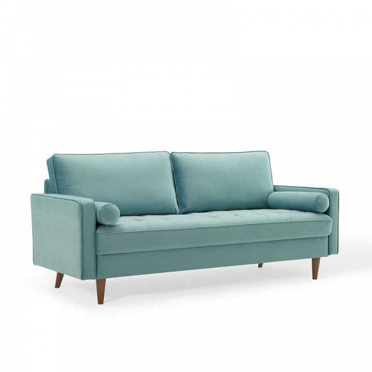 Valour Performance Velvet Sofa, Mint