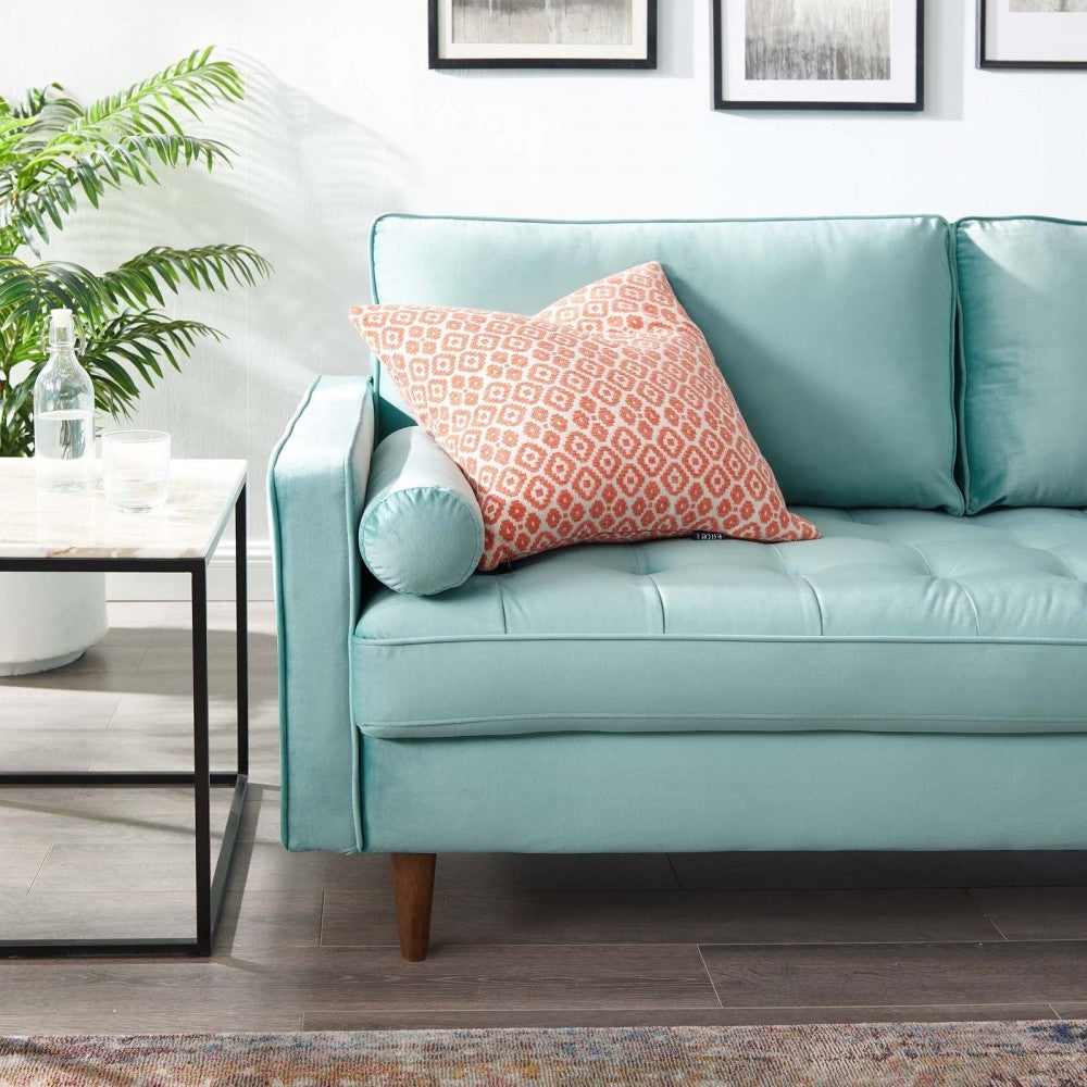 Valour Performance Velvet Sofa, Mint
