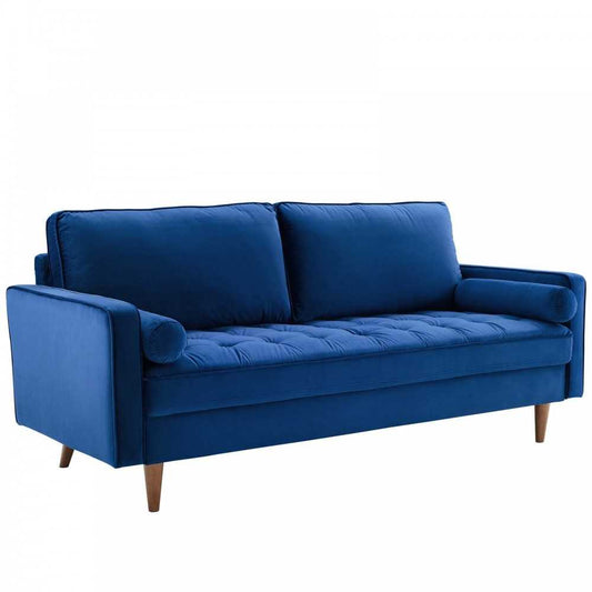 Valour Performance Velvet Sofa, Navy