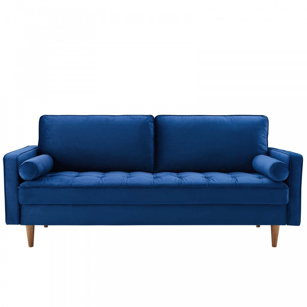 Valour Performance Velvet Sofa, Navy