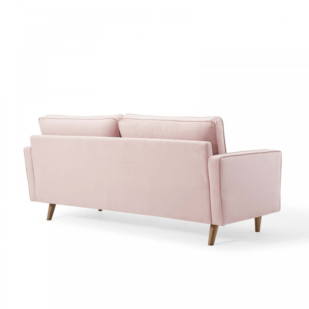 Valour Performance Velvet Sofa, Pink
