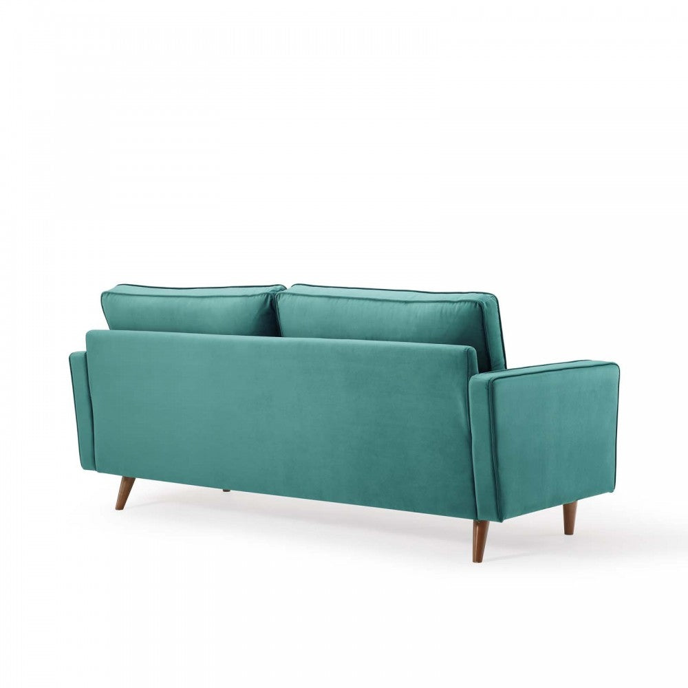 Valour Performance Velvet Sofa, Teal