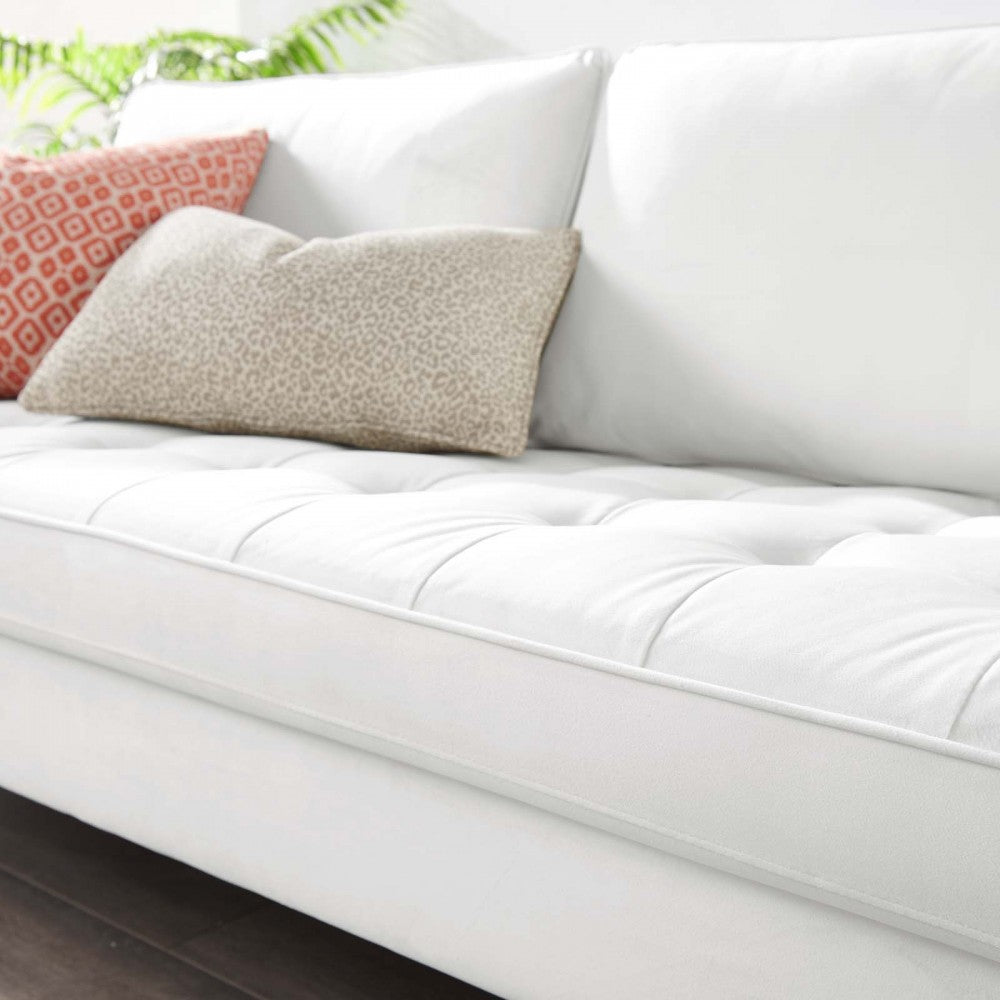 Valour Performance Velvet Sofa, White