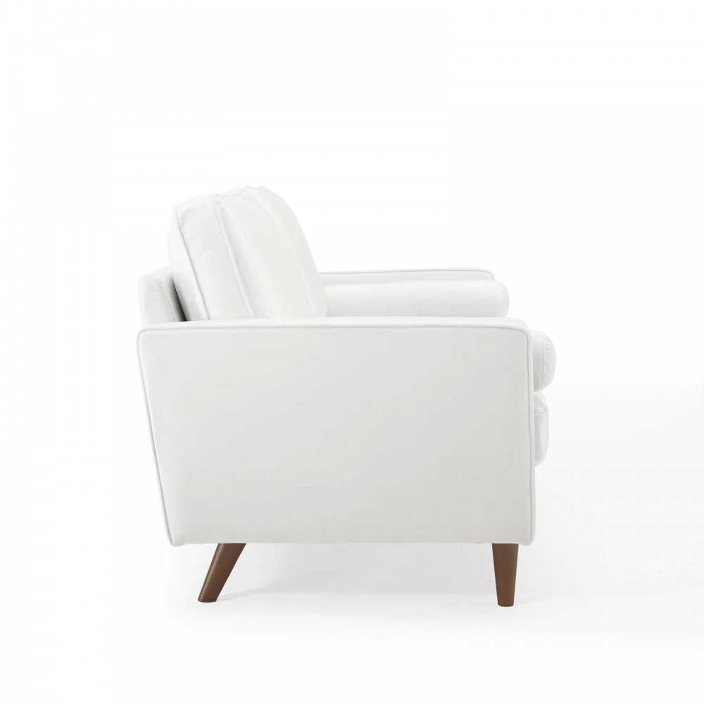 Valour Performance Velvet Sofa, White