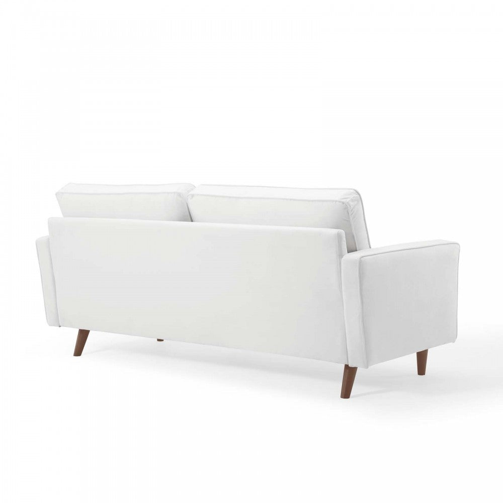 Valour Performance Velvet Sofa, White