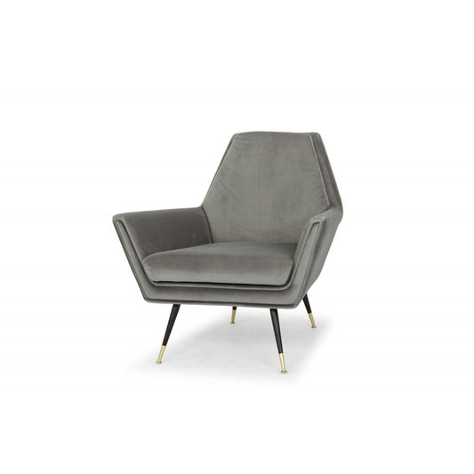 Vanessa Smoke Gray Fabric Occasional Chair