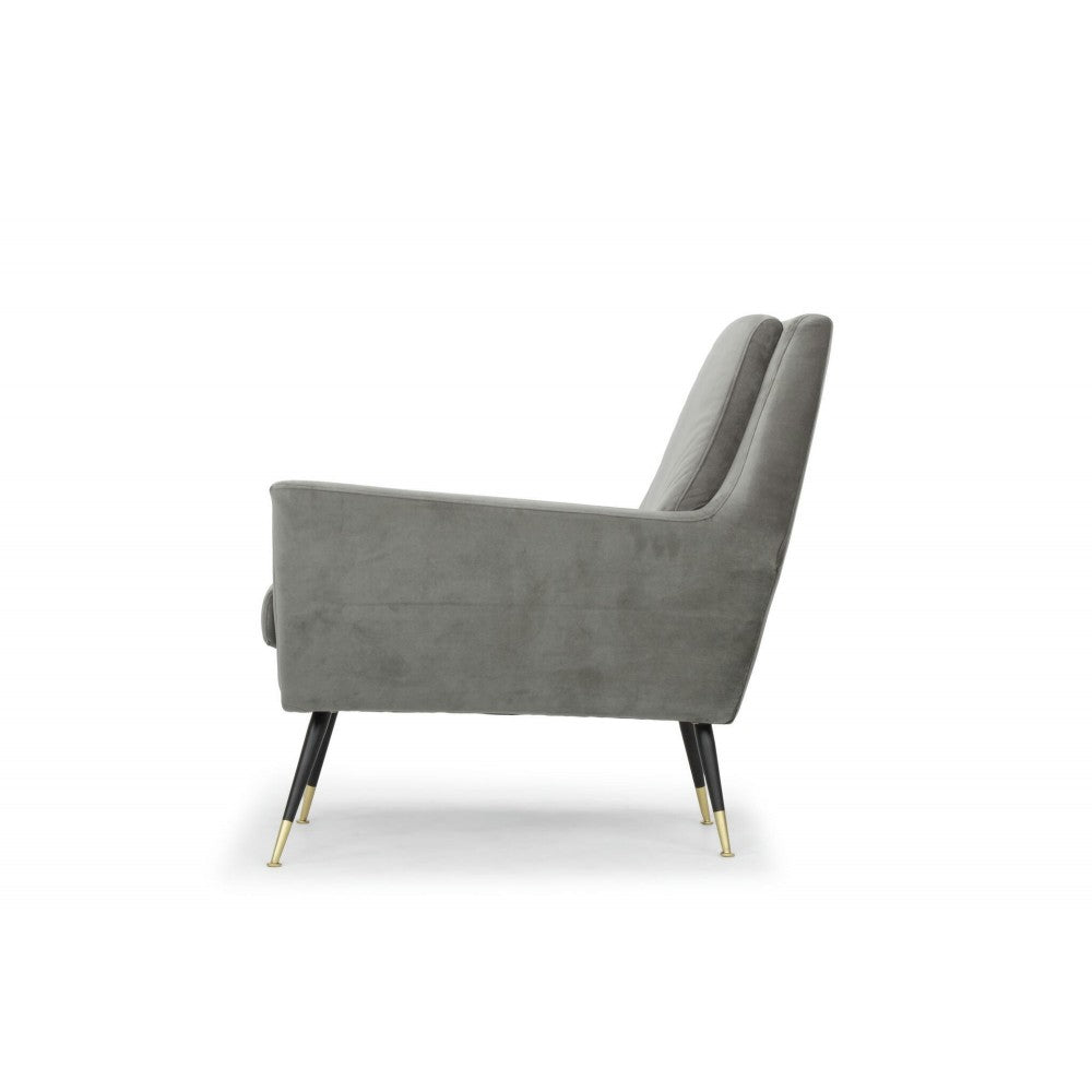 Vanessa Smoke Gray Fabric Occasional Chair