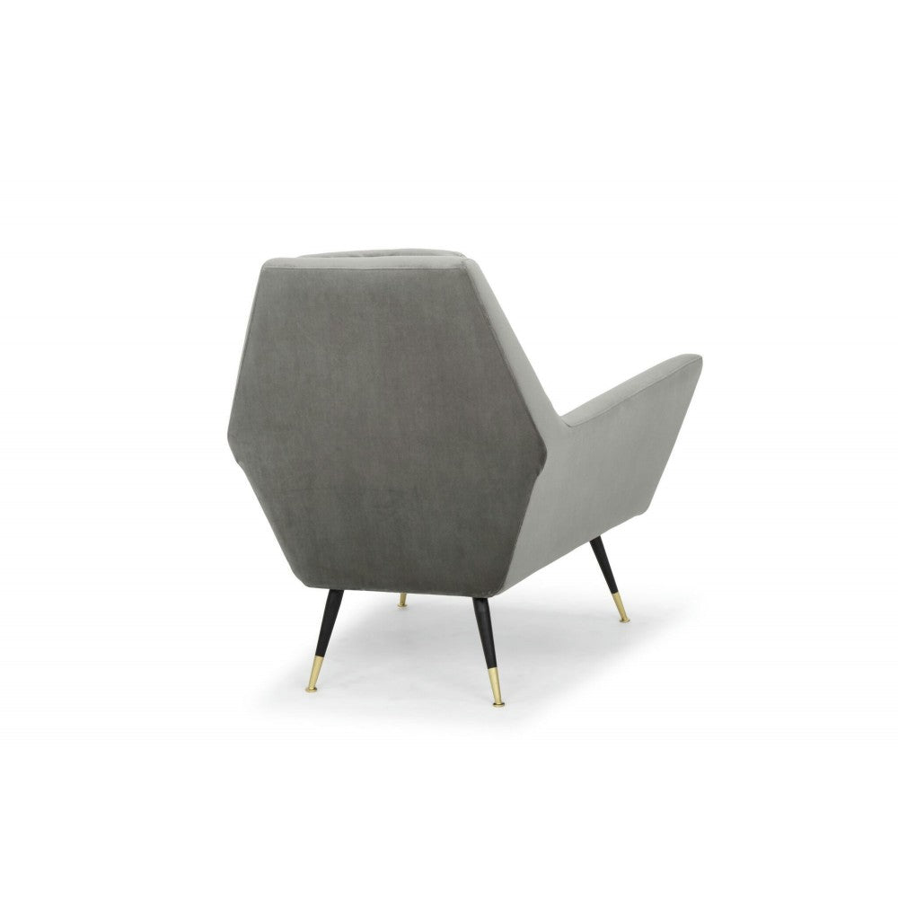 Vanessa Smoke Gray Fabric Occasional Chair