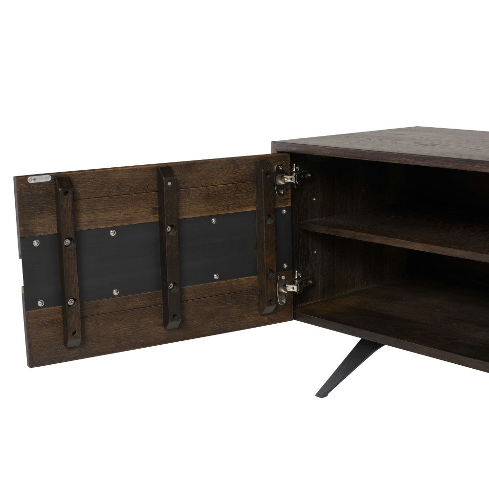 Vega Seared Wood Media Unit Cabinet