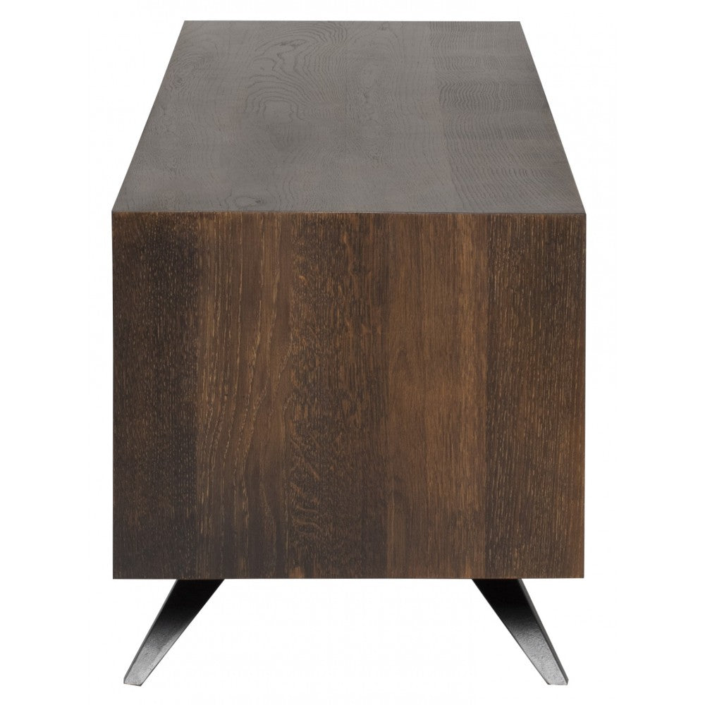 Vega Seared Wood Media Unit Cabinet