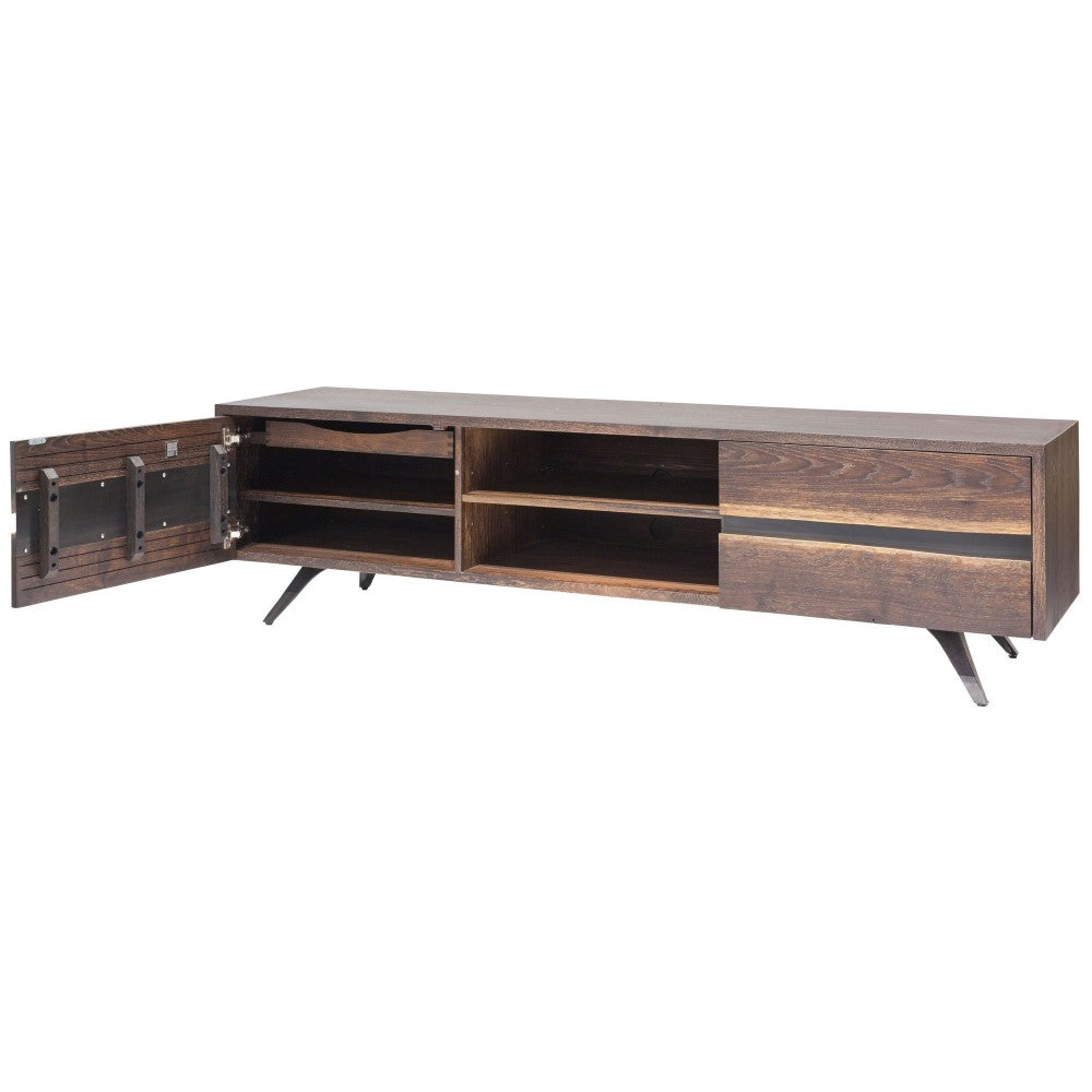 Vega Seared Wood Media Unit Cabinet