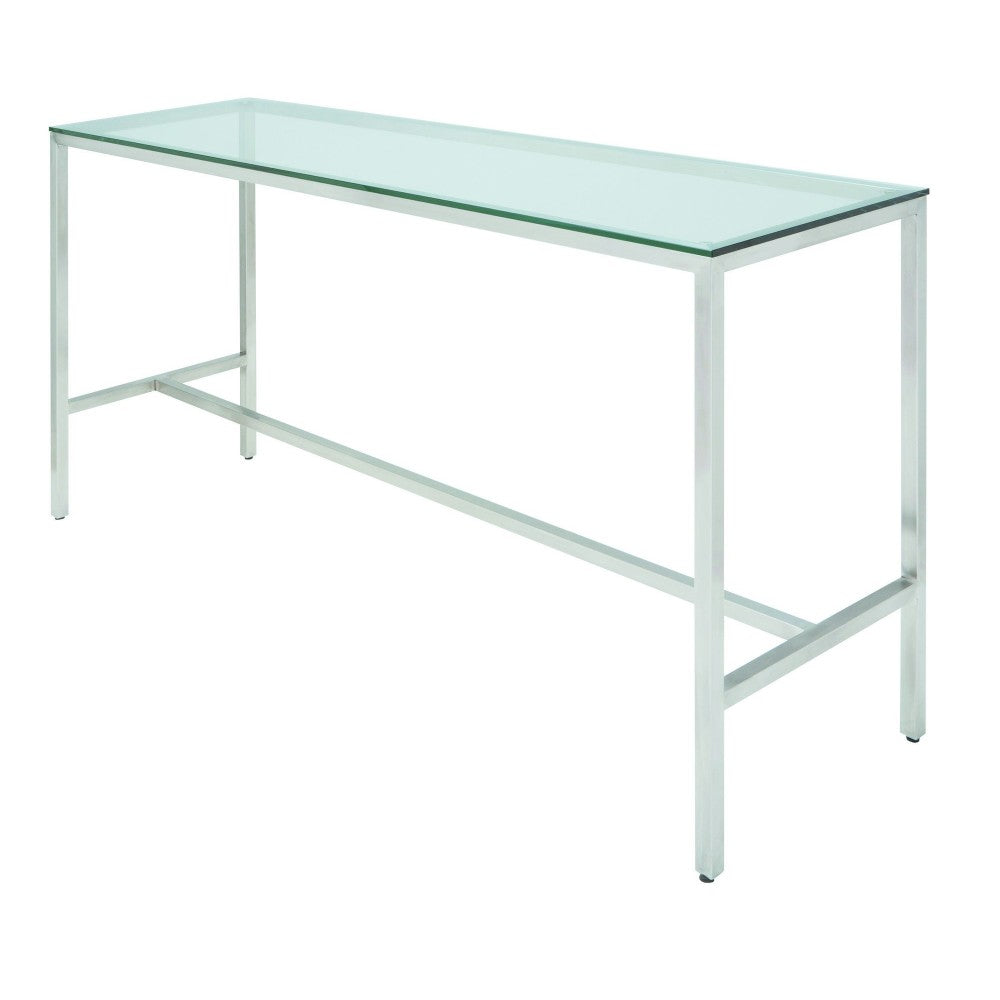 Verona Silver Metal Bar Table