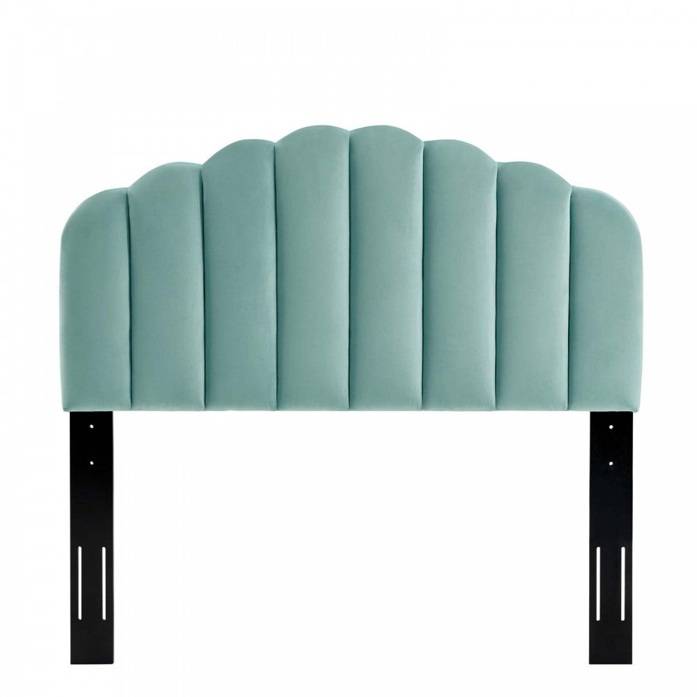 Veronique Full/Queen Performance Velvet Headboard, Mint