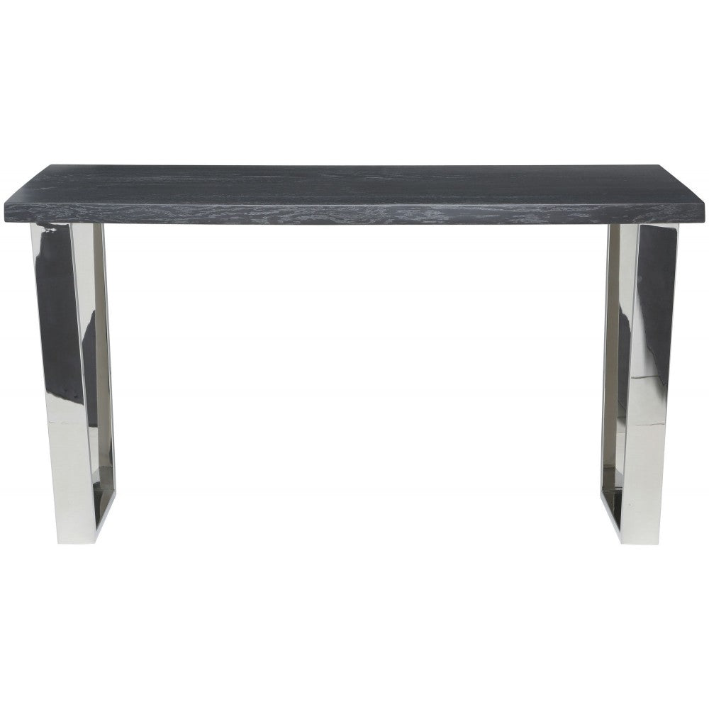 Versailles Oxidized Gray Wood Console Table