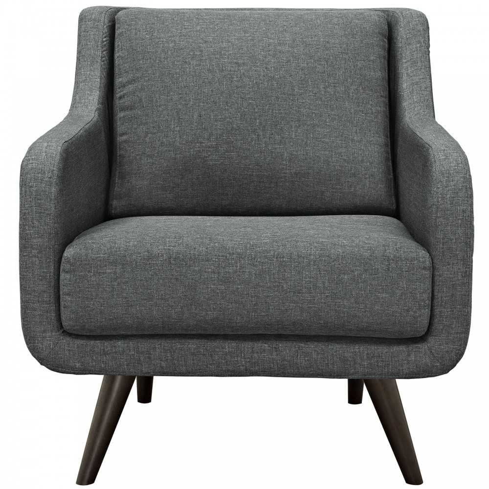 Verve Upholstered Fabric Armchair, Gray