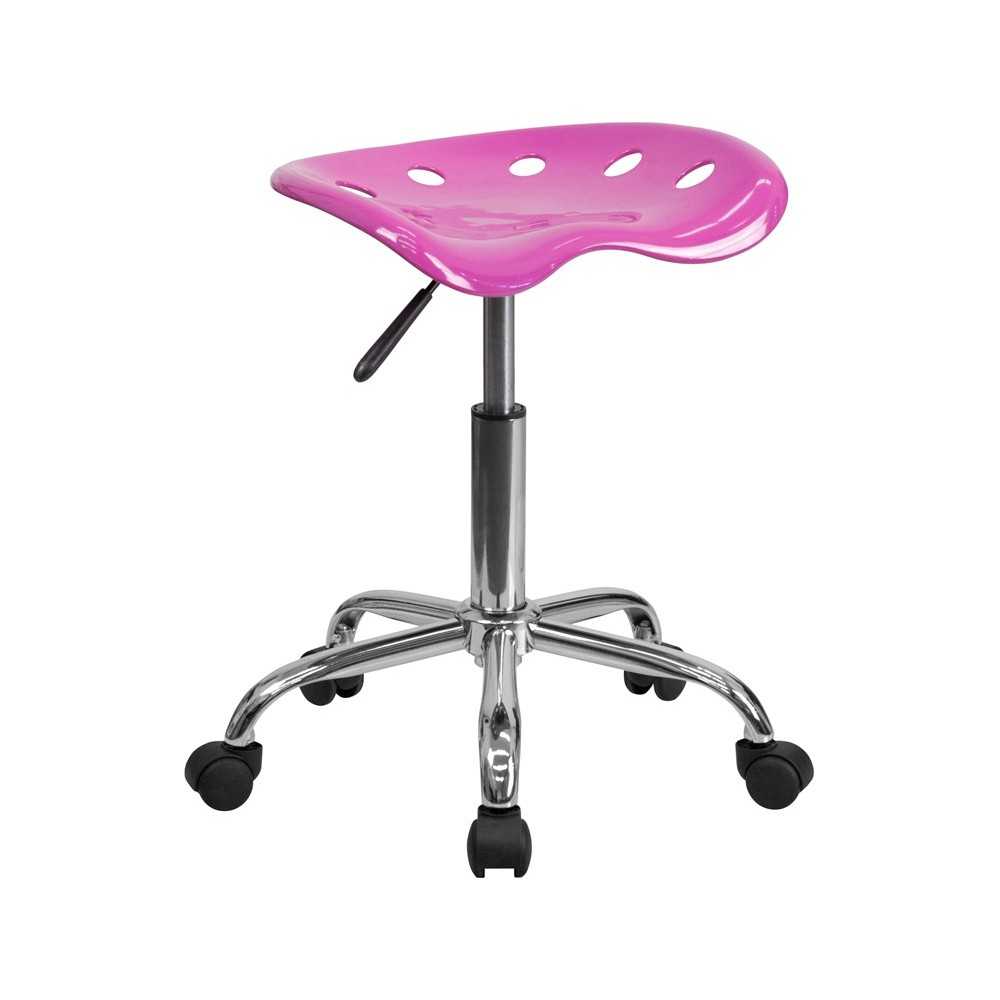 Vibrant Candy Heart Tractor Seat and Chrome Stool