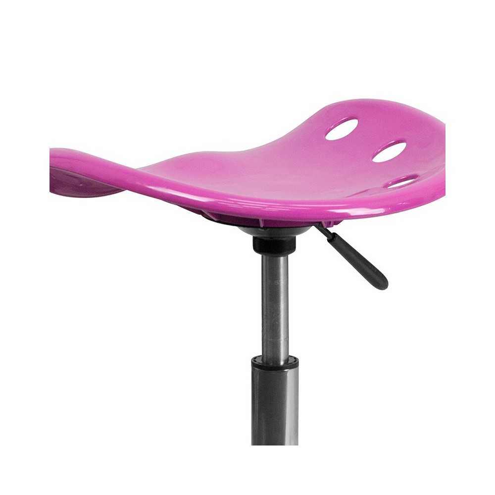 Vibrant Candy Heart Tractor Seat and Chrome Stool