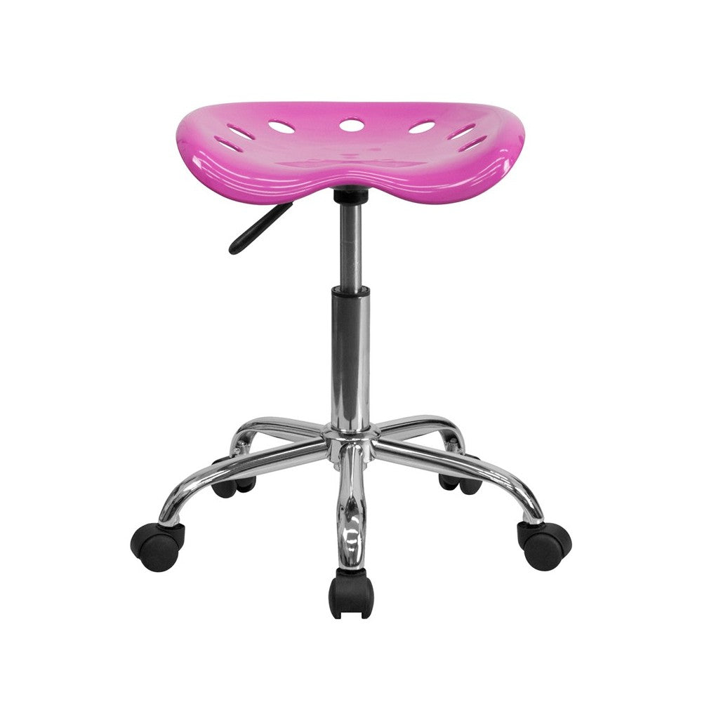 Vibrant Candy Heart Tractor Seat and Chrome Stool