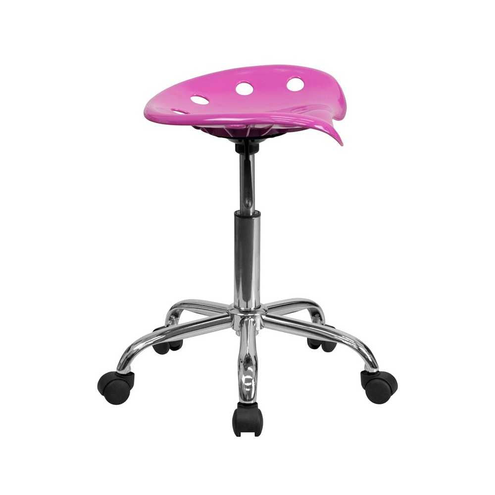 Vibrant Candy Heart Tractor Seat and Chrome Stool