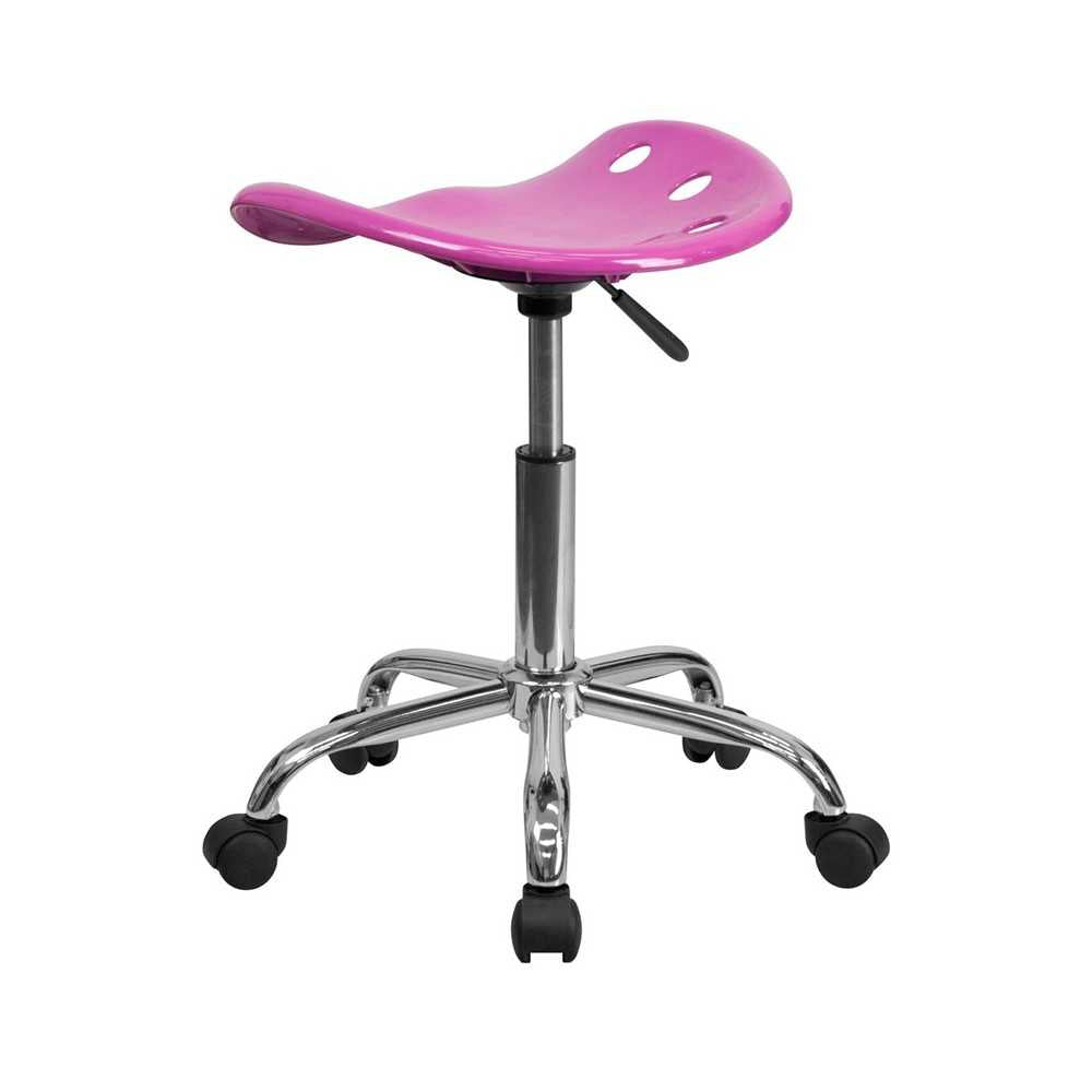 Vibrant Candy Heart Tractor Seat and Chrome Stool