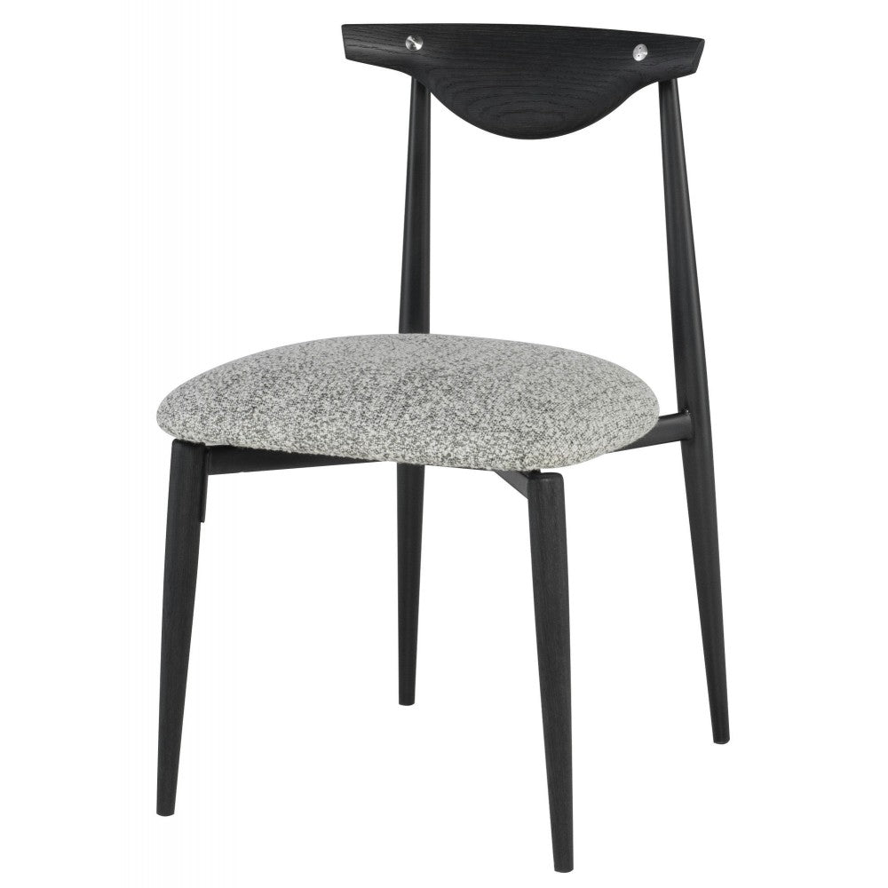 Vicuna Boucle Gray Fabric Dining Chair, HGDA772