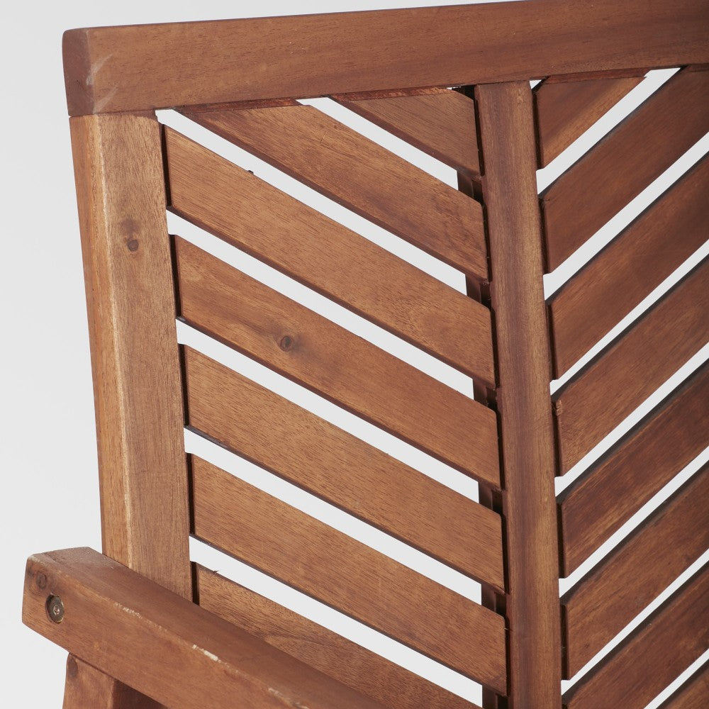 Vincent 48" Patio Wood Loveseat Bench - Brown