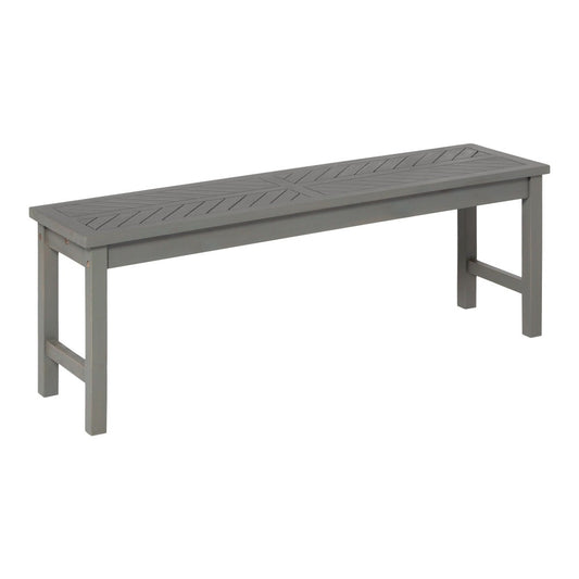 Vincent 53" Modern Patio Dining Bench - Gray Wash