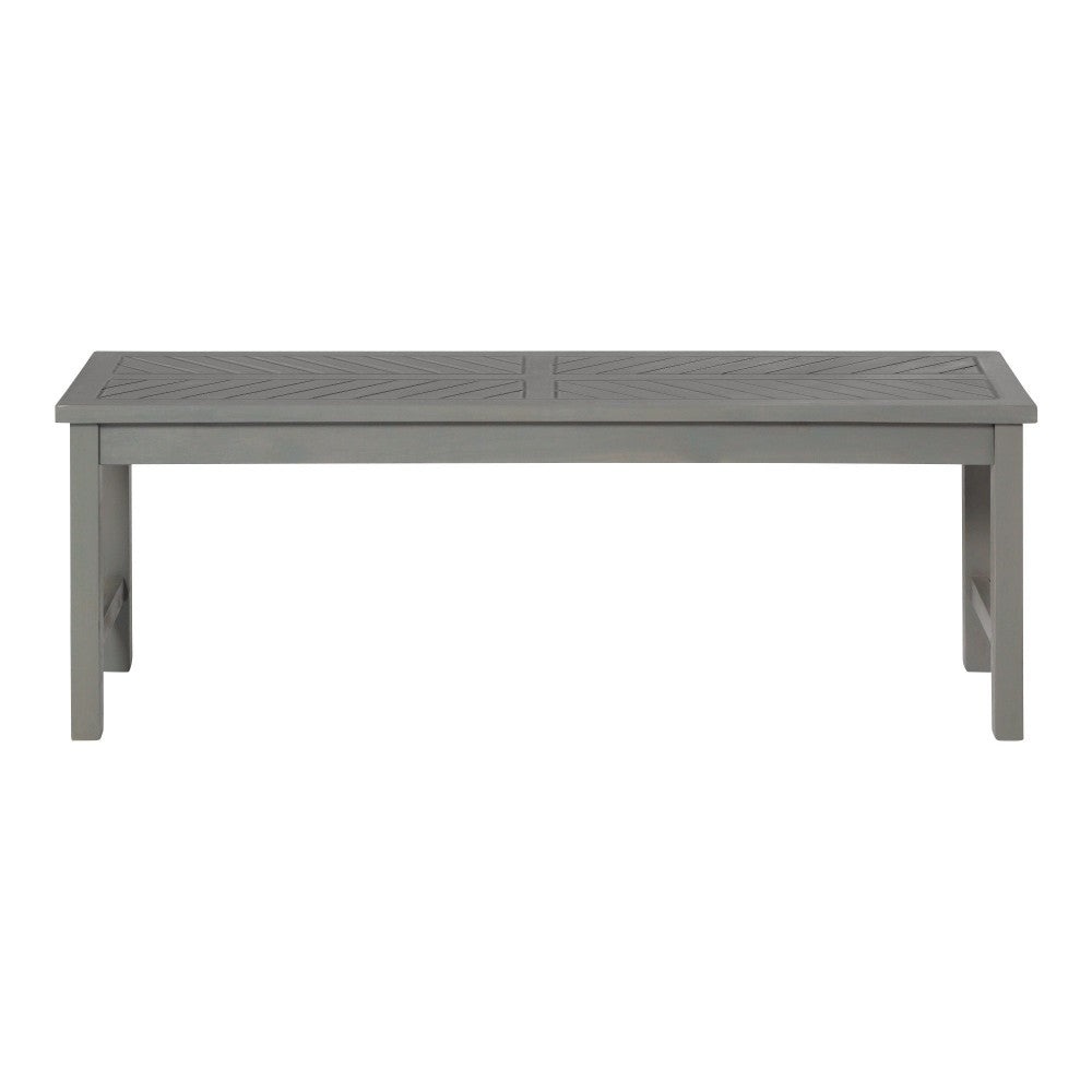 Vincent 53" Modern Patio Dining Bench - Gray Wash