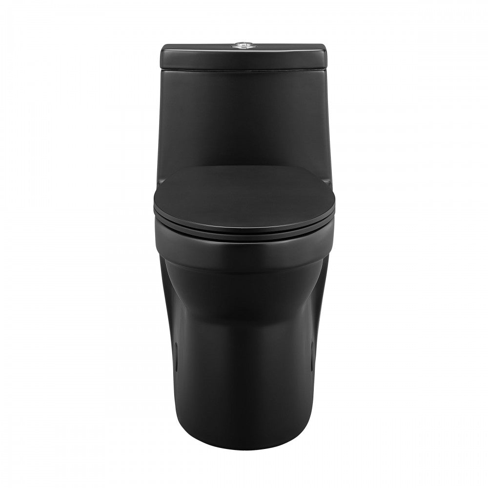 Virage One-Piece Elongated Toilet Vortex Dual-Flush 1.1/1.6 gpf, Matte Black