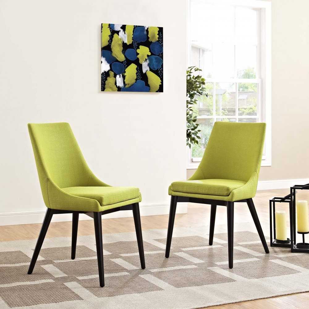 viscount Dining Side Chair Fabric Set of 2, Wheatgrass