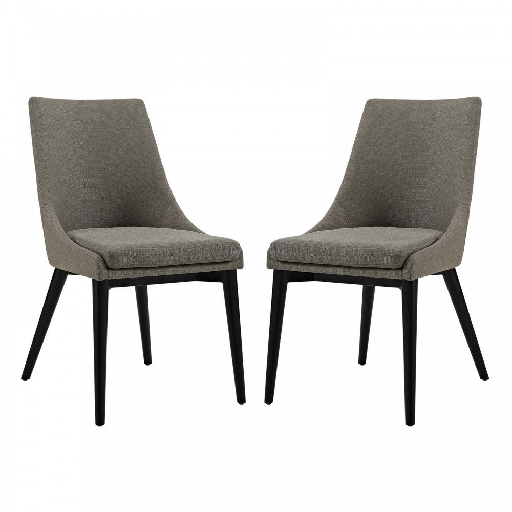 viscount Dining Side Chair Fabric Set of 2, Granite