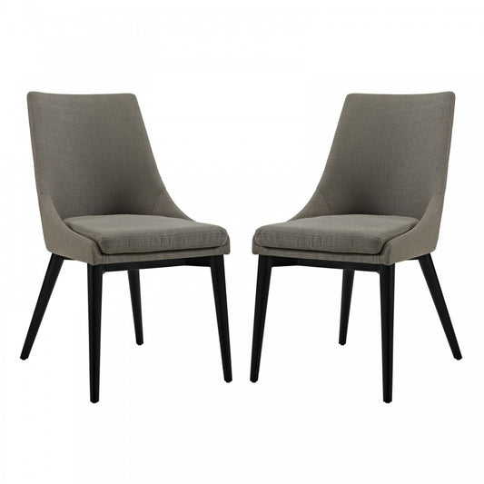 viscount Dining Side Chair Fabric Set of 2, Granite