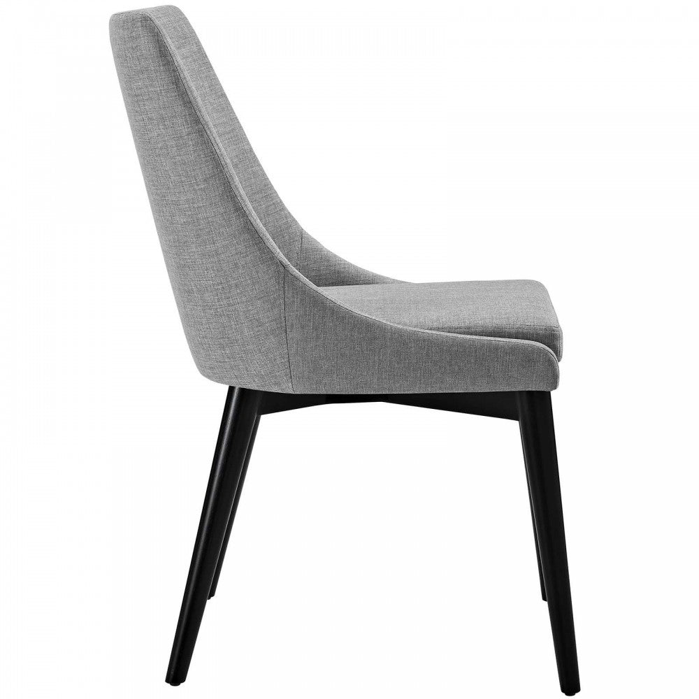 viscount Dining Side Chair Fabric Set of 2, Light Gray