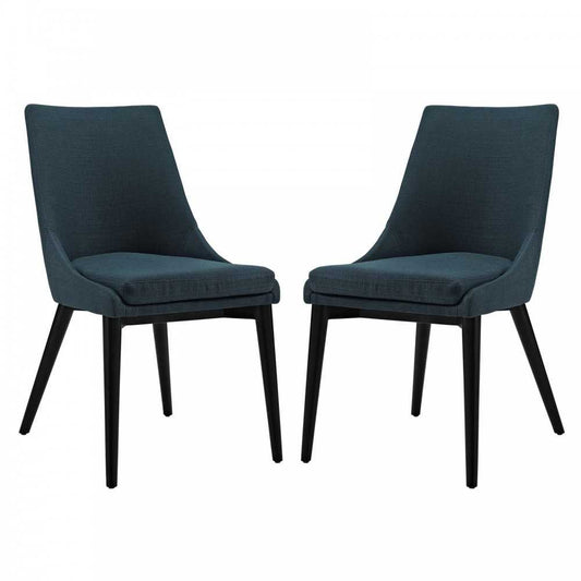 viscount Dining Side Chair Fabric Set of 2, Azure