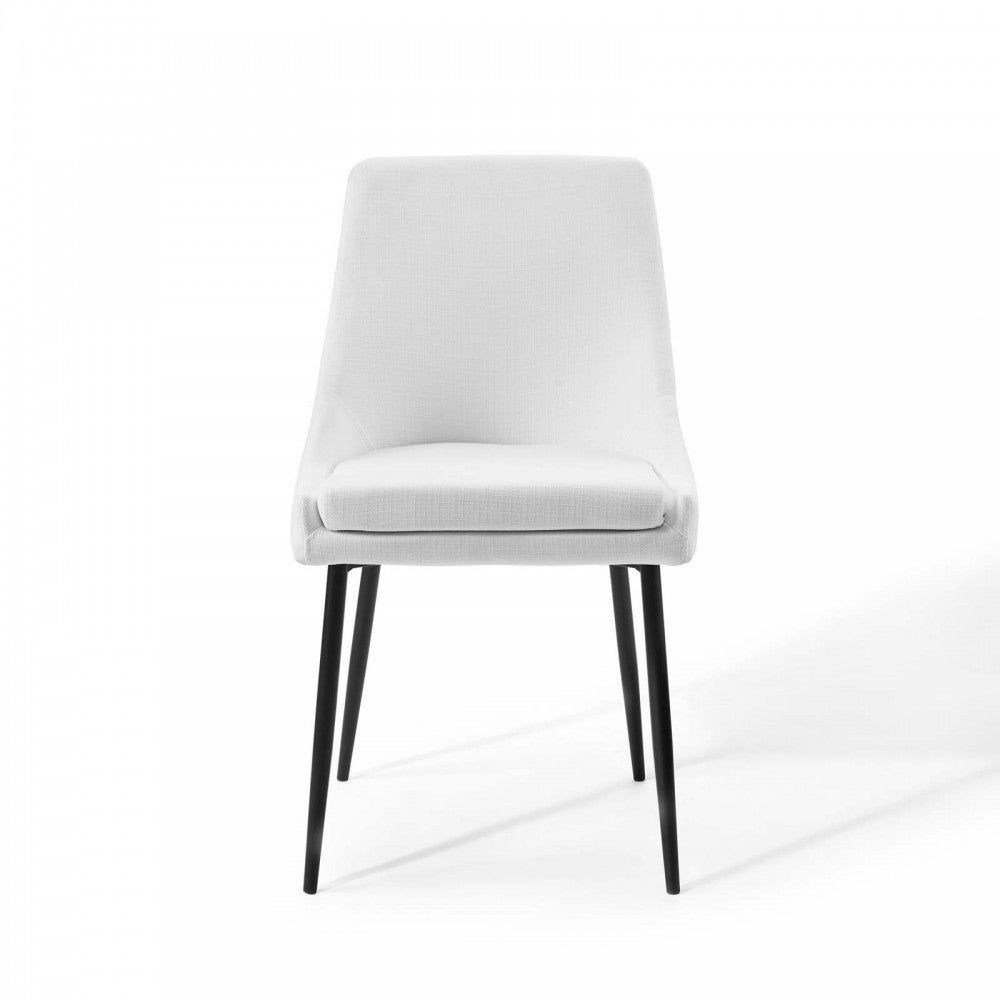 Viscount Upholstered Fabric Dining Chairs - Set of 2, Black White