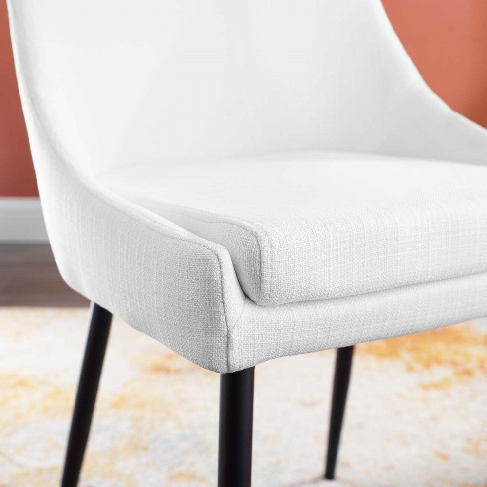Viscount Upholstered Fabric Dining Chairs - Set of 2, Black White