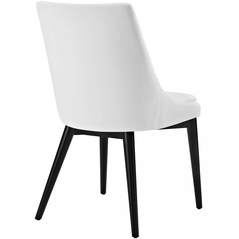 Viscount Vinyl Dining Chair, White