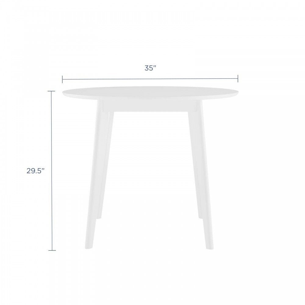 Vision 35" Round Dining Table, White