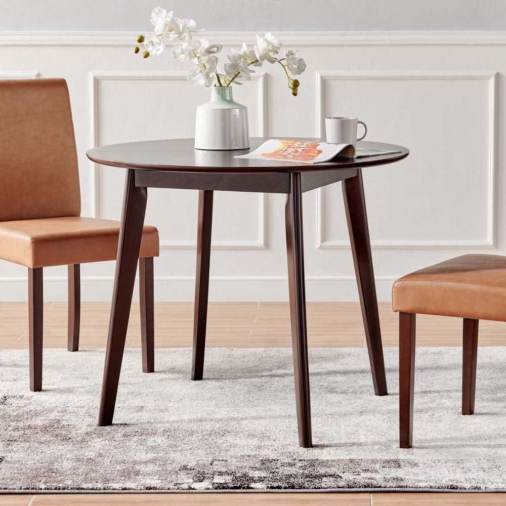 Vision 35" Round Dining Table, Cappuccino