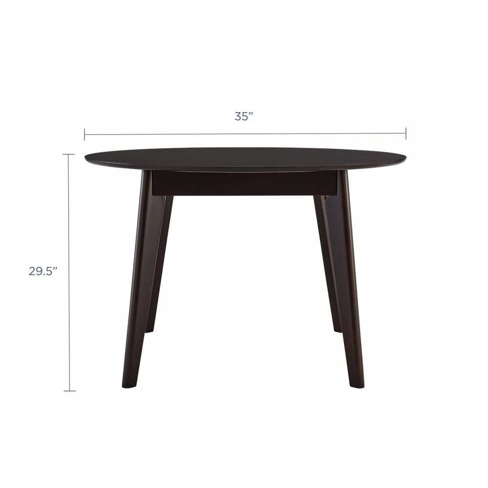 Vision 35" Round Dining Table, Cappuccino