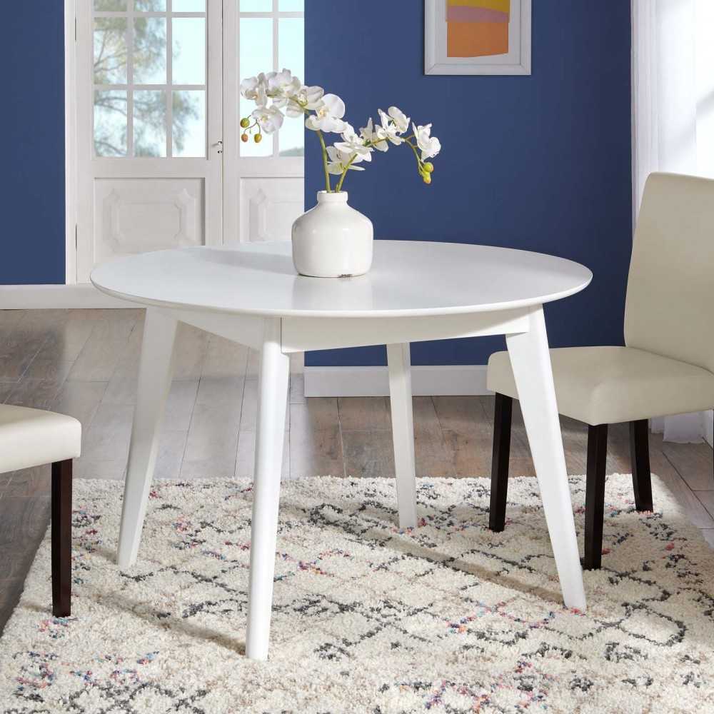 Vision 45" Round Dining Table, White