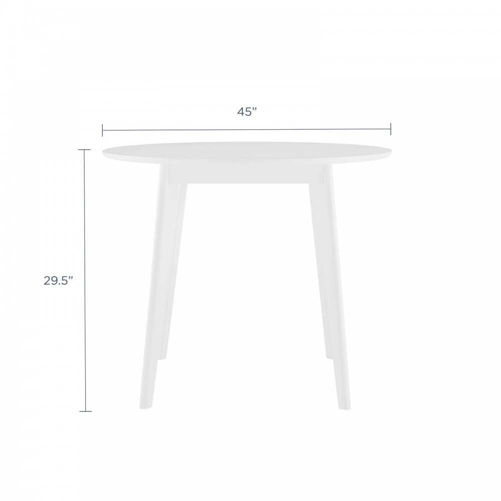 Vision 45" Round Dining Table, White