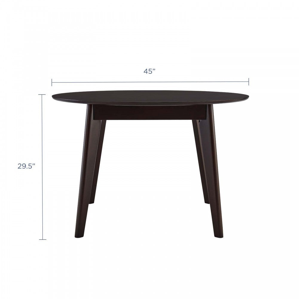 Vision 45" Round Dining Table, Cappuccino