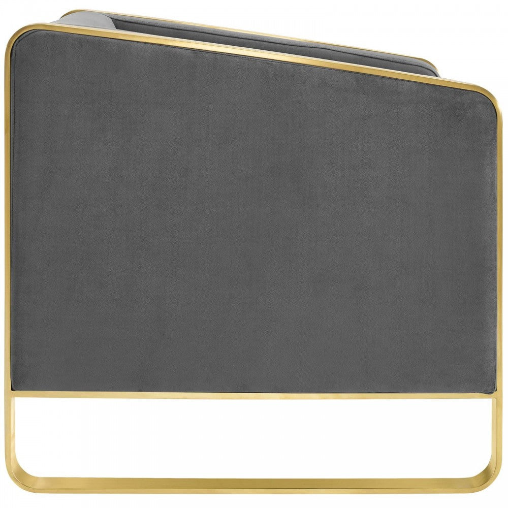 Visualize Armchair Performance Velvet Set of 2, Gray