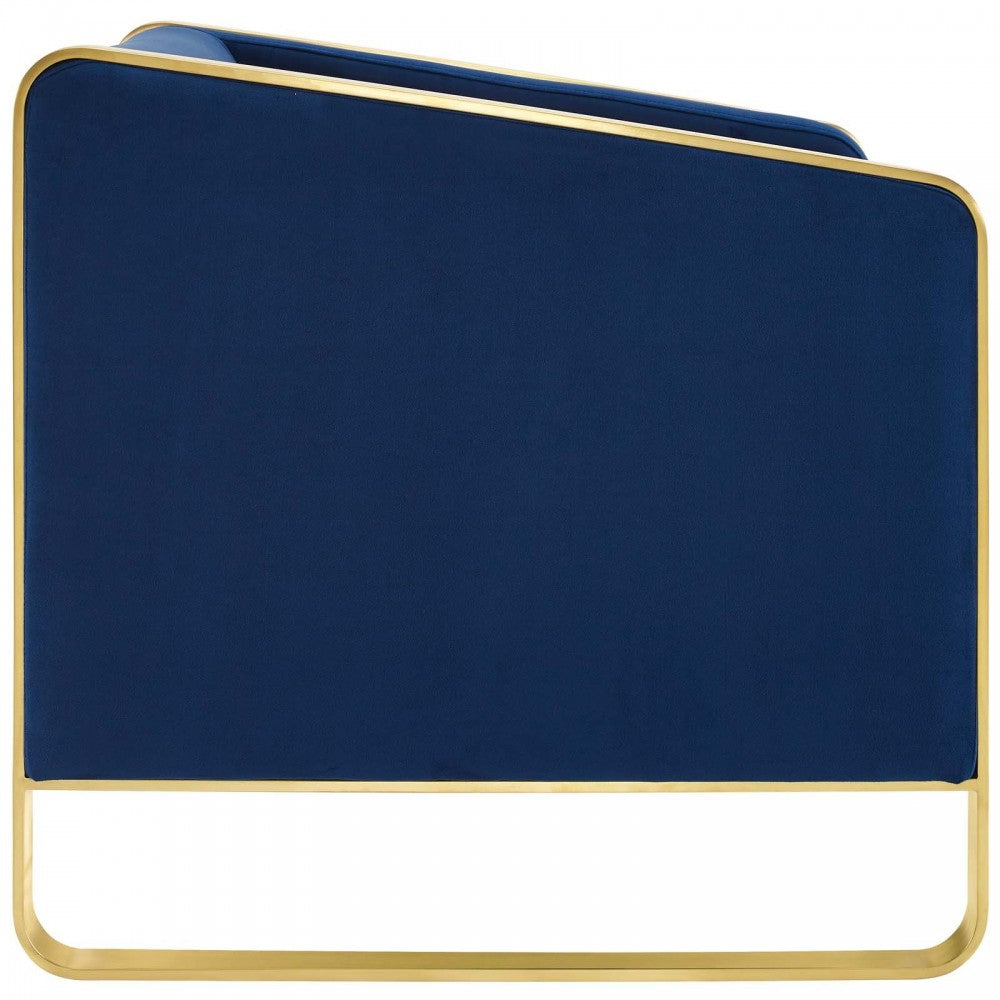Visualize Armchair Performance Velvet Set of 2, Navy