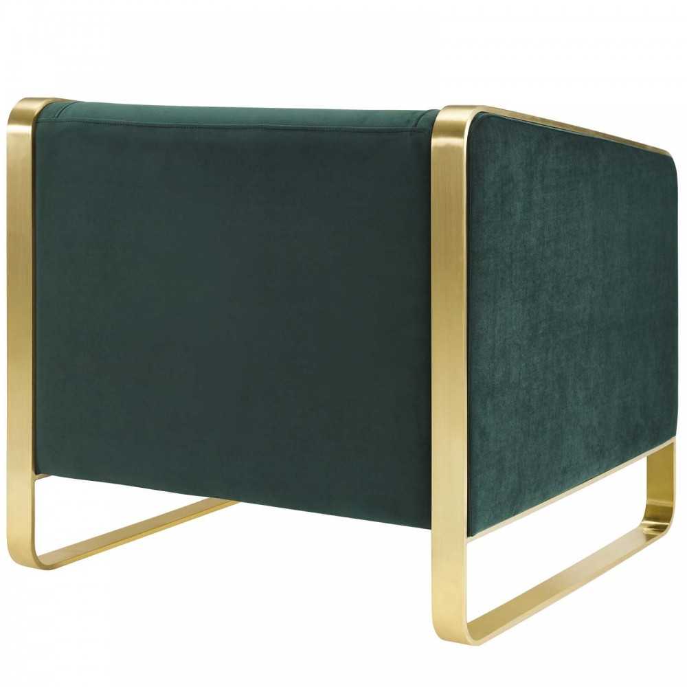 Visualize Armchair Performance Velvet Set of 2, Green